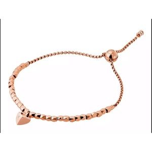 New Michael Kors Rose Gold Heart Polished Bracelet MKJ6594791 New in box